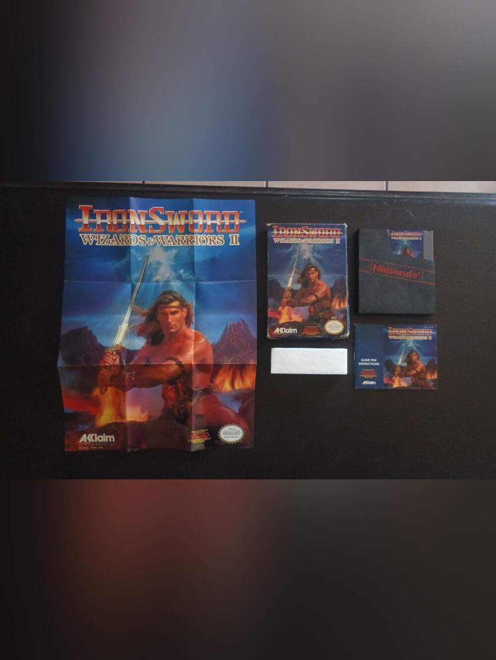 IronSword: Wizards & Warriors II (Black) - Nintendo NES Game